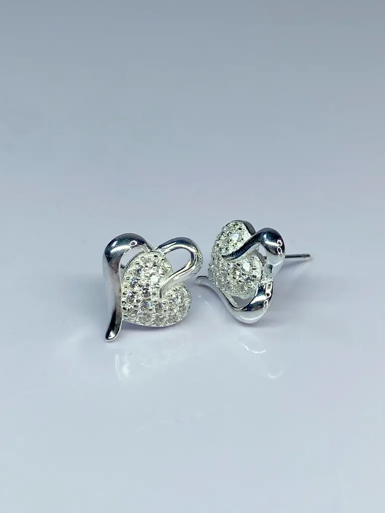Elysian Heart Stud Earrings
