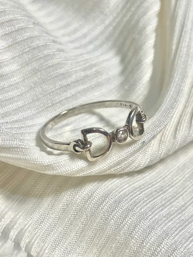 Silver Bow Knot Ring