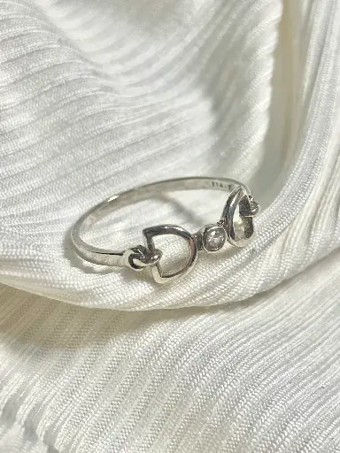 Silver Bow Knot Ring