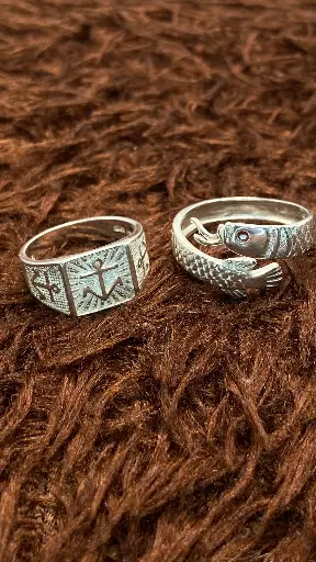 Nautical Trio Ring / Arowana Ring