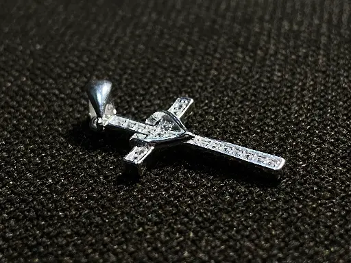 Silver Infinity Cross Pendant